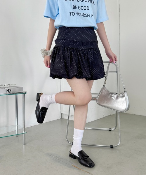 SOLLON.(ソルロン)の「バルーンドットミニスカパン(スカート・レディース・ホワイト/ブラック・M)」の16枚目の写真