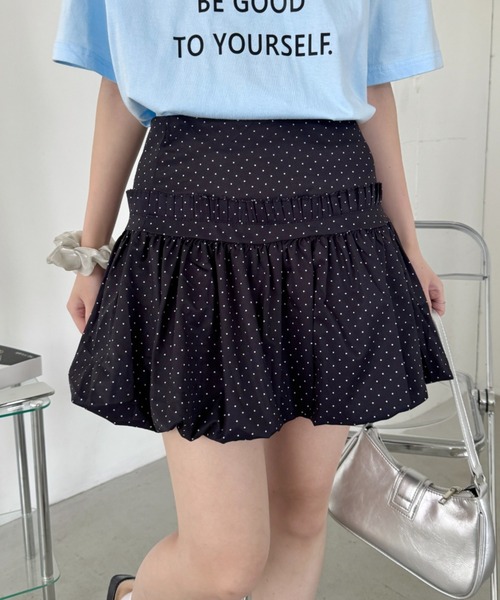 SOLLON.(ソルロン)の「バルーンドットミニスカパン(スカート・レディース・ホワイト/ブラック・M)」の10枚目の写真