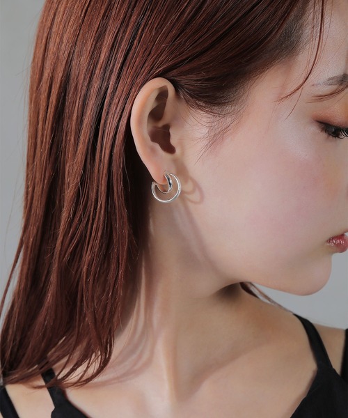 【追跡あり!】ALDO Gannabrissi フープ ピアス ☆ 上品で高見え LIMITED NUMBER】フェザーワンタッチピアス | AND ON JIONE
