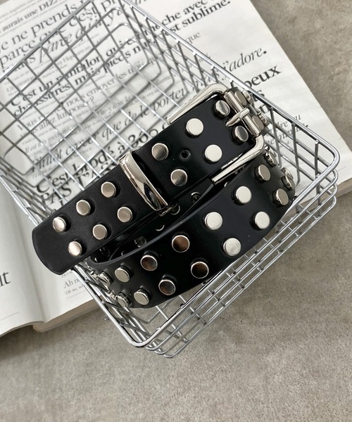 ovy kaja deci スタッズベルト　M DECI Bridle studs narrow belt Mサイズ ovy kaja ベルト レザー