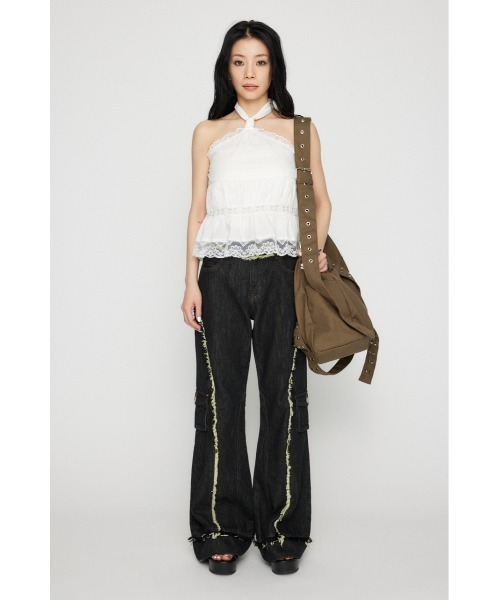 LAGUA GEM HALTER NECK SOFT トップス ブラック HALTER NECK SOFT トップス（その他トップス）｜LAGUA GEM