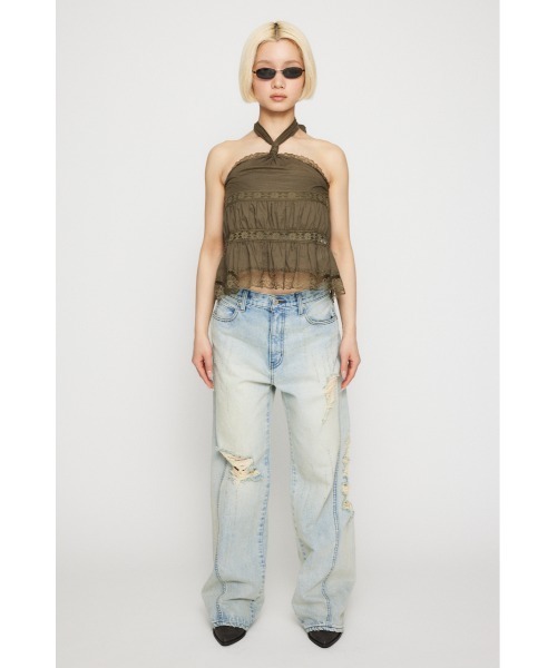 LAGUA GEM HALTER NECK SOFT トップス ブラック HALTER NECK SOFT トップス（その他トップス）｜LAGUA GEM