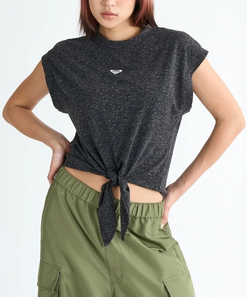 ROXY(ロキシー)の「【ROXY/ロキシー】25SS RHYTHM OF LOVE/裾リボン付きノースリーブトップス(Tシャツ/カットソー・レディース・ブラック/ホワイト・MEDIUM/LARGE)」の9枚目の写真