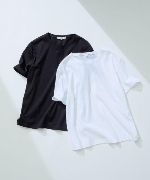 23区 S（ニジュウサンクチイサイサイズ）の「【速乾性/汗じみ防止】ベーシック IT Tシャツ（Tシャツ/カットソー・レディース・ブラック系/ホワイト系・32）」の14枚目の写真