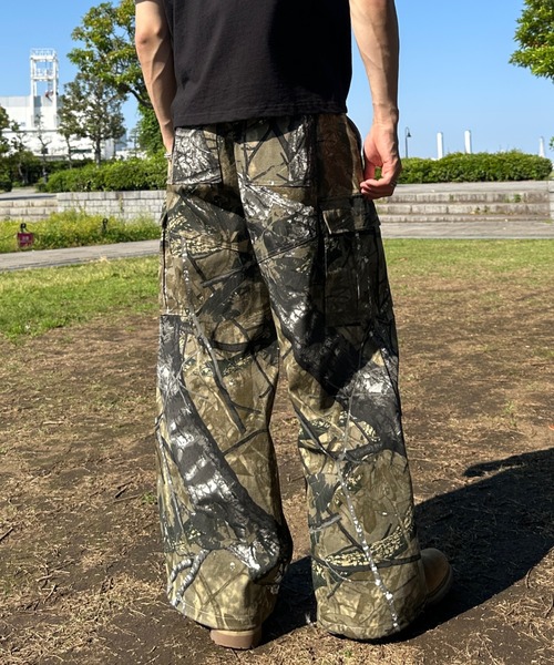 camouflage/real tree military cargo pants - 迷彩/リアル