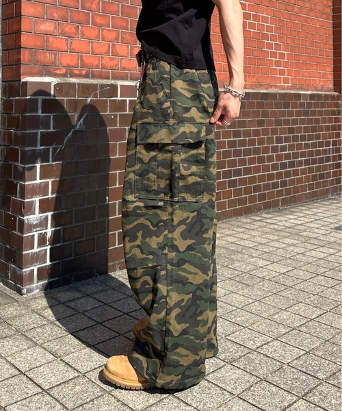 camouflage/real tree military cargo pants - 迷彩/リアル