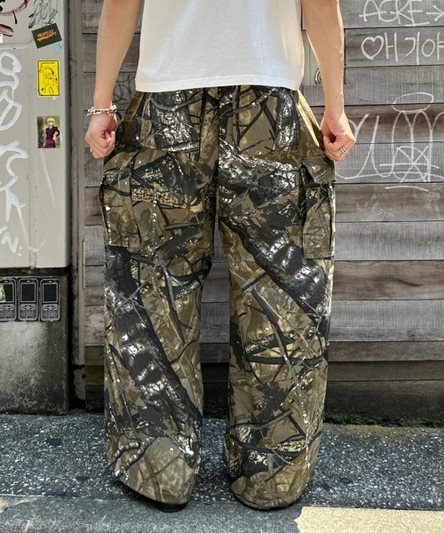 camouflage/real tree military cargo pants - 迷彩/リアル