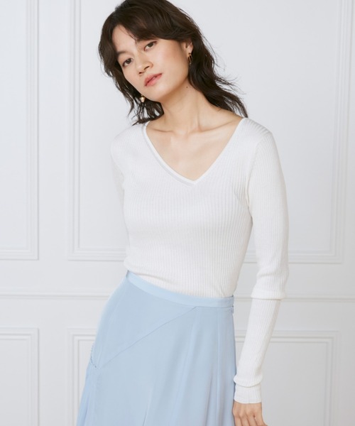 ニット セーター casheartシルクリブニット 「la veille by SUPERIOR CLOSET」 レディース セール】casheartシルクリブニット 《la veille by SUPERIOR