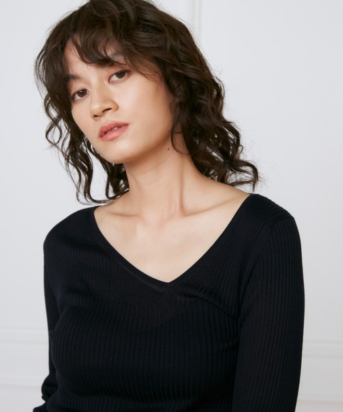 ニット セーター casheartシルクリブニット 「la veille by SUPERIOR CLOSET」 レディース セール】casheartシルクリブニット 《la veille by SUPERIOR