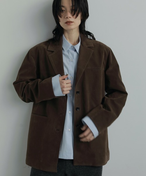 anuke（アンヌーク）の「Eco Suede Jacket（テーラードジャケット