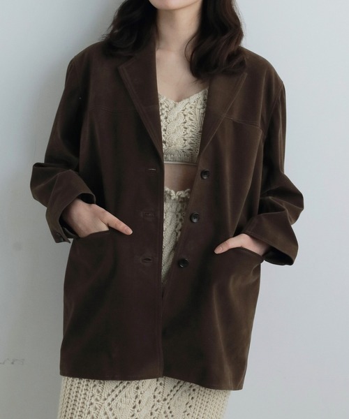 anuke（アンヌーク）の「Eco Suede Jacket（テーラードジャケット