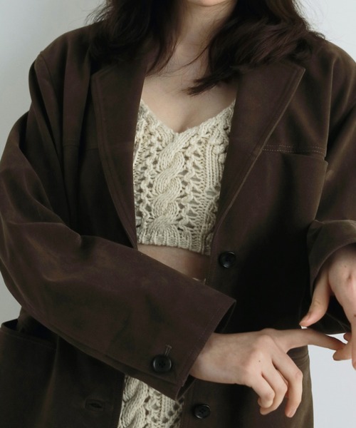 anuke（アンヌーク）の「Eco Suede Jacket（テーラードジャケット