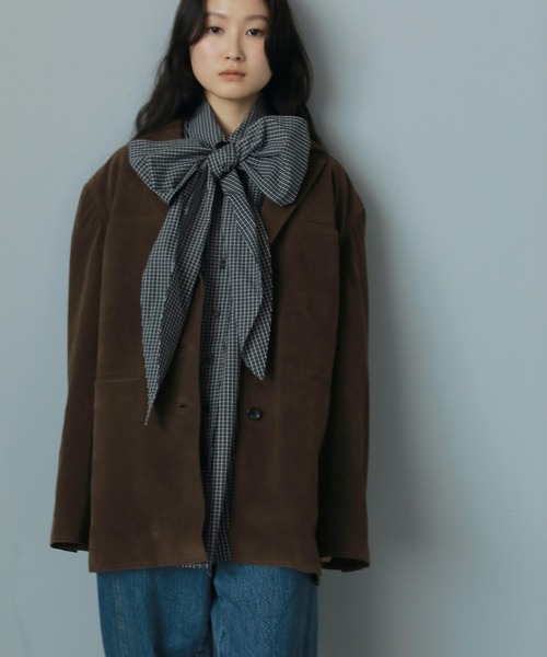 anuke（アンヌーク）の「Eco Suede Jacket（テーラードジャケット