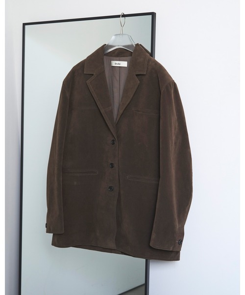 anuke（アンヌーク）の「Eco Suede Jacket（テーラードジャケット・レディース・ブラウン・38inch/36inch）」の13枚目の写真