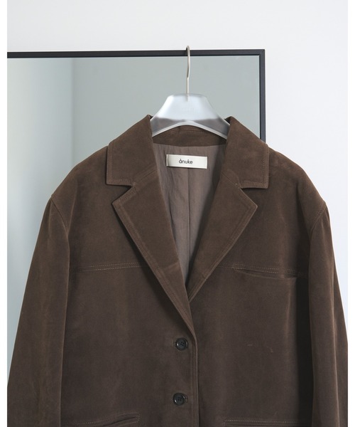 anuke（アンヌーク）の「Eco Suede Jacket（テーラードジャケット