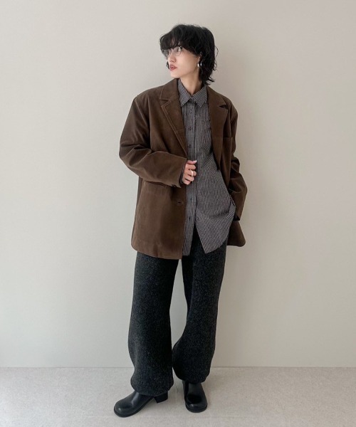 anuke（アンヌーク）の「Eco Suede Jacket（テーラードジャケット・レディース・ブラウン・38inch/36inch）」の21枚目の写真