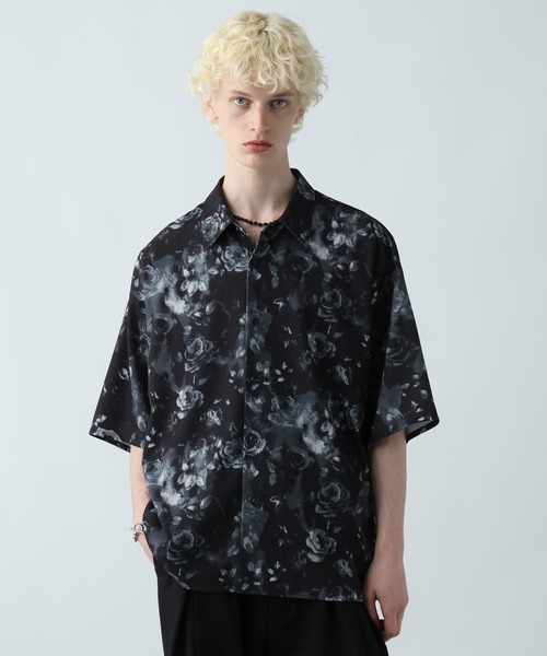 HARE 【WEB限定】マルチマテリアルパターンシャツ SS WEB限定】マルチマテリアルパターンシャツSS(HARE)（シャツ