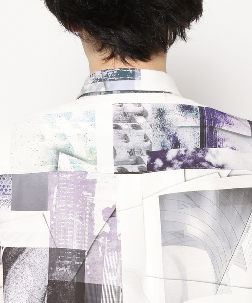 HARE（ハレ）の「【WEB限定】マルチマテリアルパターンシャツSS(HARE)（シャツ/ブラウス・メンズ・ホワイト系その他/ブルー系その他/グリーン系その他/ブラック系その他/ブラック系その他2・MEDIUM/SMALL/LARGE）」の22枚目の写真