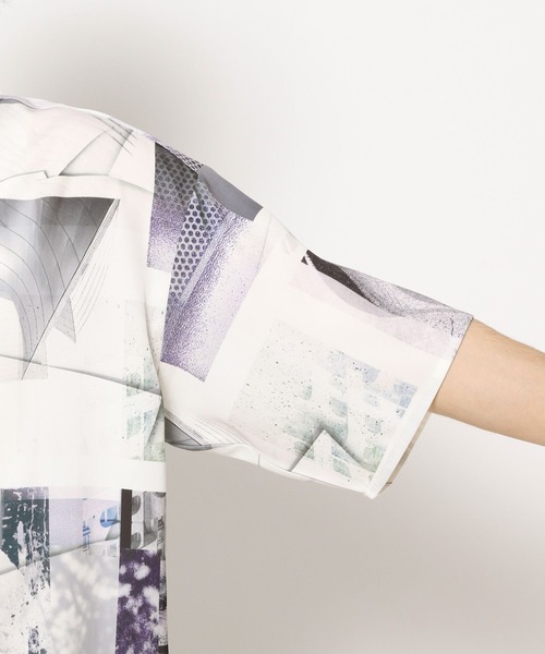 HARE（ハレ）の「【WEB限定】マルチマテリアルパターンシャツSS(HARE)（シャツ/ブラウス・メンズ・ホワイト系その他/ブルー系その他/グリーン系その他/ブラック系その他/ブラック系その他2・MEDIUM/SMALL/LARGE）」の21枚目の写真