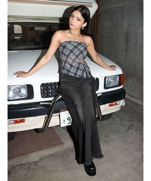 EVRIS（エヴリス）の「マーメイドデニムスカート（デニムスカート・レディース・ブラック/インディゴブルー・SMALL/MEDIUM）」の19枚目の写真