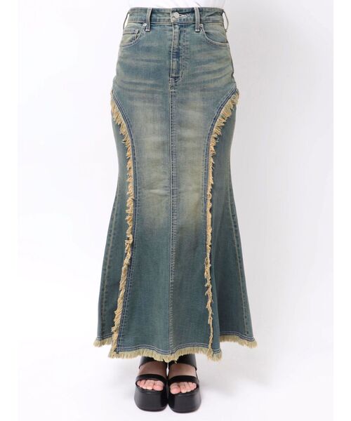 EVRIS（エヴリス）の「マーメイドデニムスカート（デニムスカート・レディース・ブラック/インディゴブルー・SMALL/MEDIUM）」の20枚目の写真
