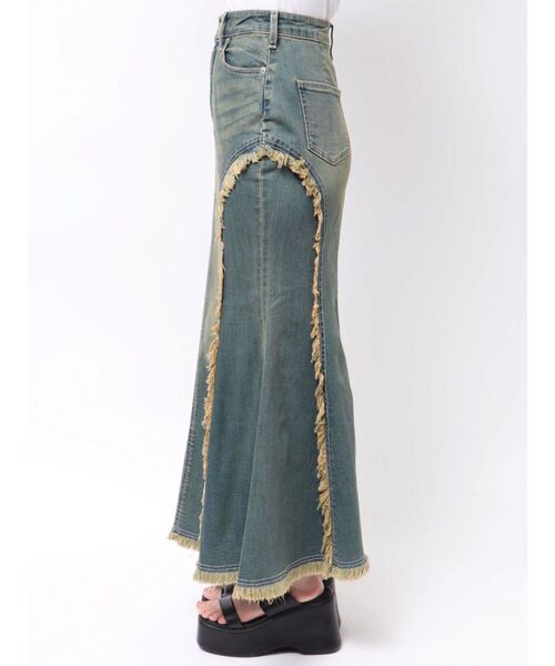 EVRIS（エヴリス）の「マーメイドデニムスカート（デニムスカート・レディース・ブラック/インディゴブルー・SMALL/MEDIUM）」の21枚目の写真
