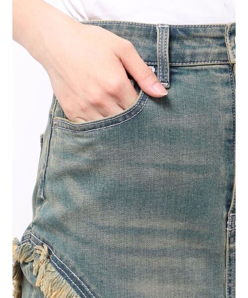 EVRIS（エヴリス）の「マーメイドデニムスカート（デニムスカート・レディース・ブラック/インディゴブルー・SMALL/MEDIUM）」の13枚目の写真