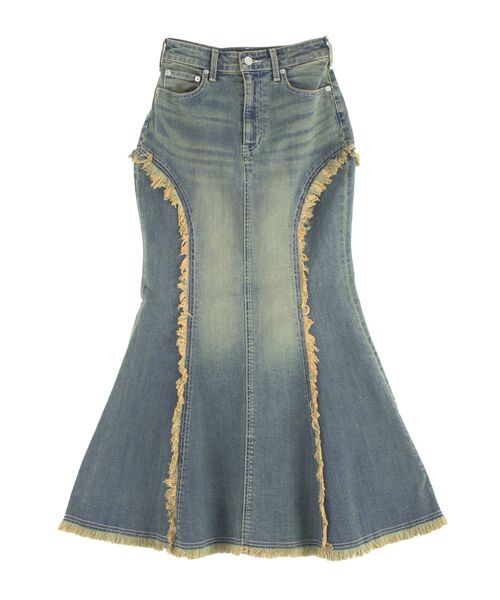 EVRIS（エヴリス）の「マーメイドデニムスカート（デニムスカート・レディース・ブラック/インディゴブルー・SMALL/MEDIUM）」の12枚目の写真