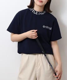 モックネック」に該当するブルー・ネイビー/青色系のメンズ