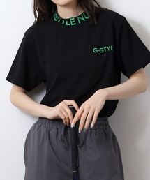 ドライ モックネック ロゴ 半袖Tシャツ