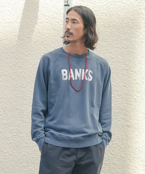 BANKS（バンクス）の「CREW /BANKS JOURNALバンクスジャーナルクルーネックブランドロゴプリントスウェット（スウェット・メンズ・インディゴブルー/ダークブラック/オートミール・LARGE/MEDIUM/X-LARGE）」の20枚目の写真