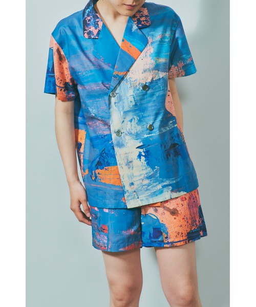 minius（ミニウス）の「【EM(em)】Room wear Tops - Short Sleeve/アートデザインルームウェア/ショートスリーブトップス（シャツ/ブラウス・レディース・イエロー系その他/ブルー系その他2/ネイビー/ブルー系その他・MEDIUM/LARGE）」の2枚目の写真