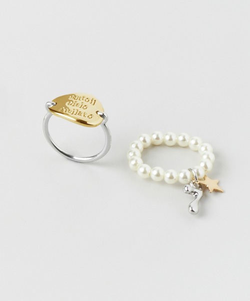 GOLDY（ゴールディ）の「コイン プレート チャーム パール セット リング（リング・レディース・ゴールド/シルバー×ゴールド/シルバー・FREE）」の6枚目の写真