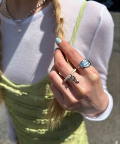 GOLDY（ゴールディ）の「コイン プレート チャーム パール セット リング（リング・レディース・ゴールド/シルバー×ゴールド/シルバー・FREE）」の14枚目の写真