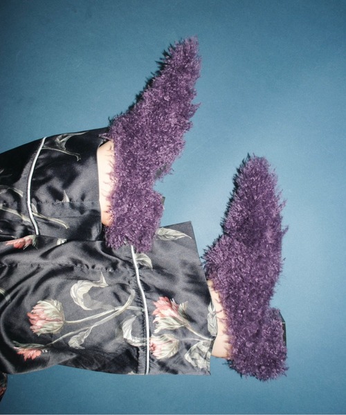 pointed toe fur mule / ポインテッドトゥファーミュール（パンプス