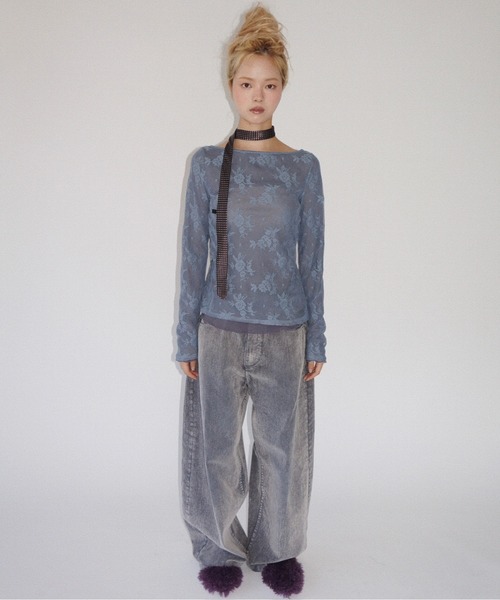 pointed toe fur mule / ポインテッドトゥファーミュール（パンプス