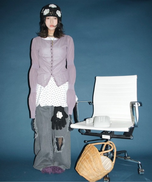 musubore（ムスボレ）の「pointed toe fur mule / ポインテッドトゥファーミュール（パンプス・レディース・ブラウン/パープル・L/M/S）」の12枚目の写真