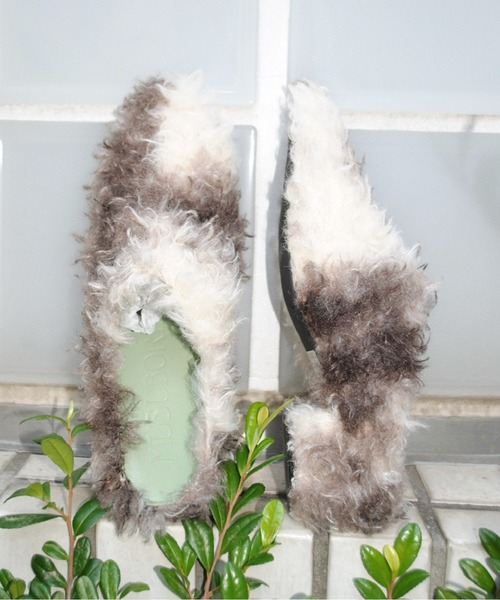 pointed toe fur mule / ポインテッドトゥファーミュール