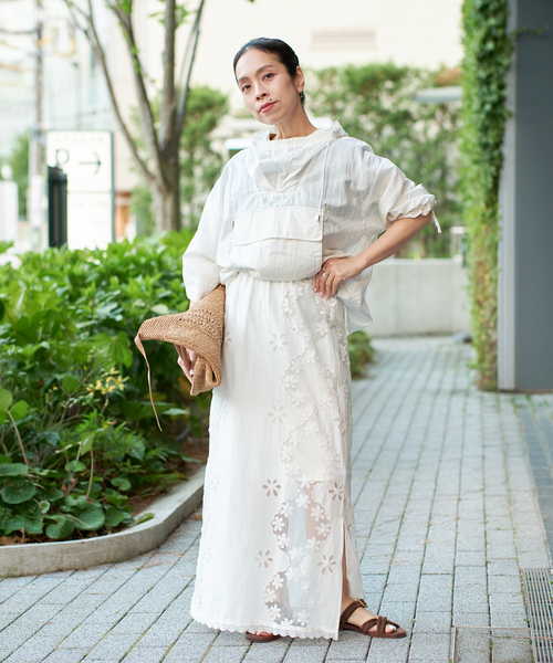 IENA LA BOUCLE レースエンブロボイルスカート