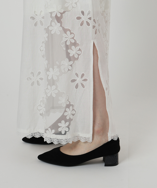 IENA LA BOUCLE レースエンブロボイルスカート