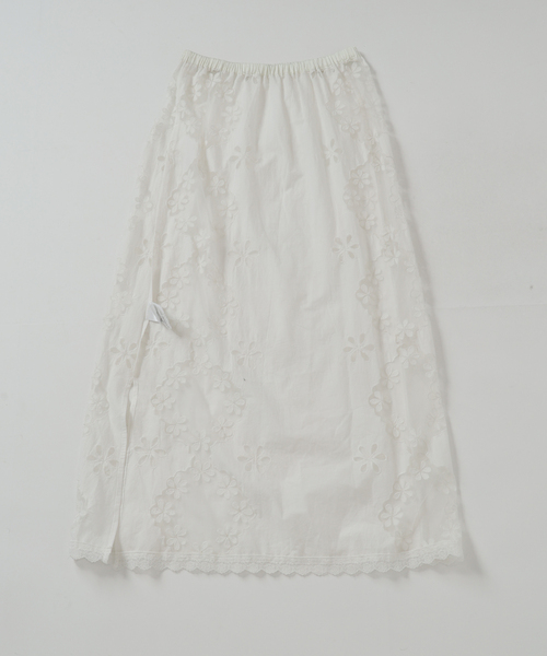 IENA LA BOUCLE レースエンブロボイルスカート