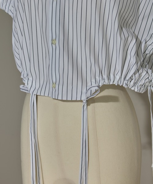 UJOH（ウジョー）の「【UJOH/ウジョー】《STUDIOUS別注》フレンチスリーブシャツ（シャツ/ブラウス・レディース・ホワイト/ブルー・2）」の7枚目の写真