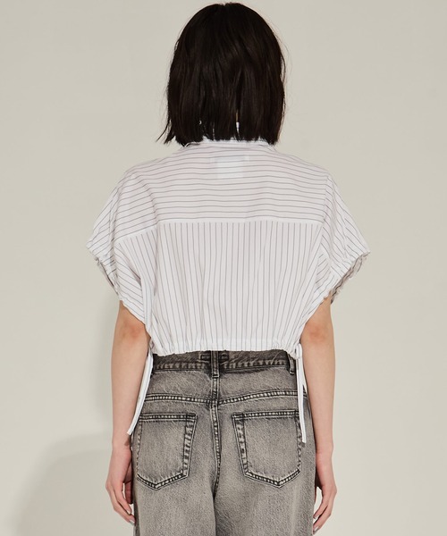 UJOH（ウジョー）の「【UJOH/ウジョー】《STUDIOUS別注》フレンチスリーブシャツ（シャツ/ブラウス・レディース・ホワイト/ブルー・2）」の14枚目の写真