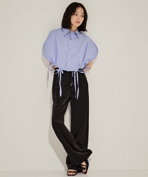 UJOH（ウジョー）の「【UJOH/ウジョー】《STUDIOUS別注》フレンチスリーブシャツ（シャツ/ブラウス・レディース・ホワイト/ブルー・2）」の17枚目の写真