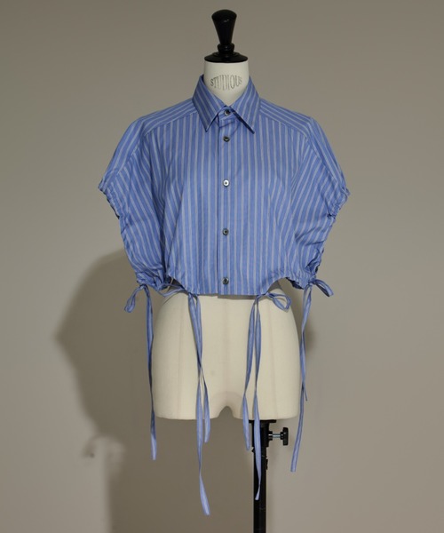 UJOH（ウジョー）の「【UJOH/ウジョー】《STUDIOUS別注》フレンチスリーブシャツ（シャツ/ブラウス・レディース・ホワイト/ブルー・2）」の22枚目の写真