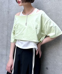PAGEBOY | オフショルTドロストタンクセット(Tシャツ/カットソー)