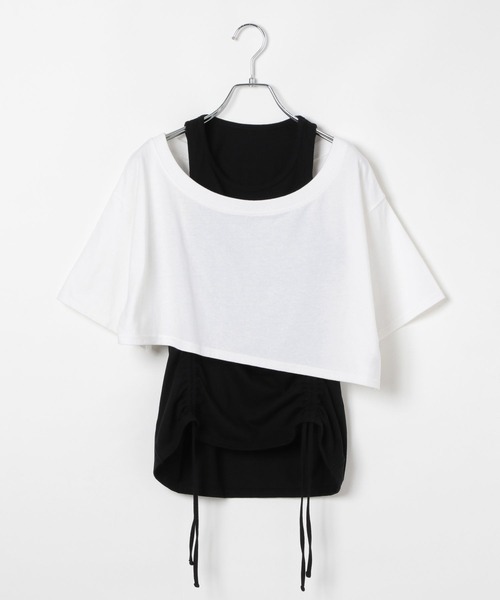 PAGEBOY(ページボーイ)の「オフショルTドロストタンクセット(Tシャツ/カットソー・レディース・オフホワイト/ブラック/サックスブルー/グリーン系その他2・FREE)」の18枚目の写真
