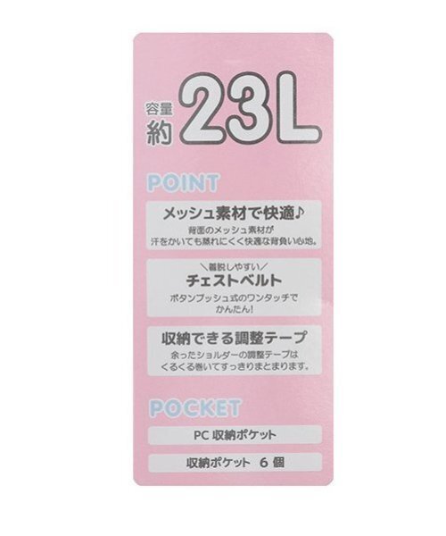 セール】【容量約23L】ポーチつきナイロンリュック大（バック