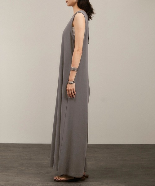 SALON adam et rope'（サロン アダム エ ロペ）の「【WEB限定】ストレッチベアテレコオールインワン（つなぎ/オールインワン・レディース・チャコールグレー/ブラック・FREE）」の16枚目の写真