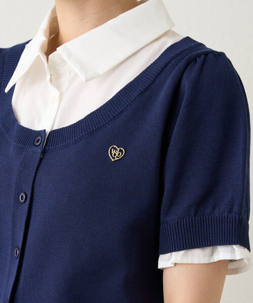 w closet（ダブルクローゼット）の「ドッキングパフカーデシャツ（シャツ/ブラウス・レディース・アイボリー/グレー/ネイビー・FREE）」の20枚目の写真